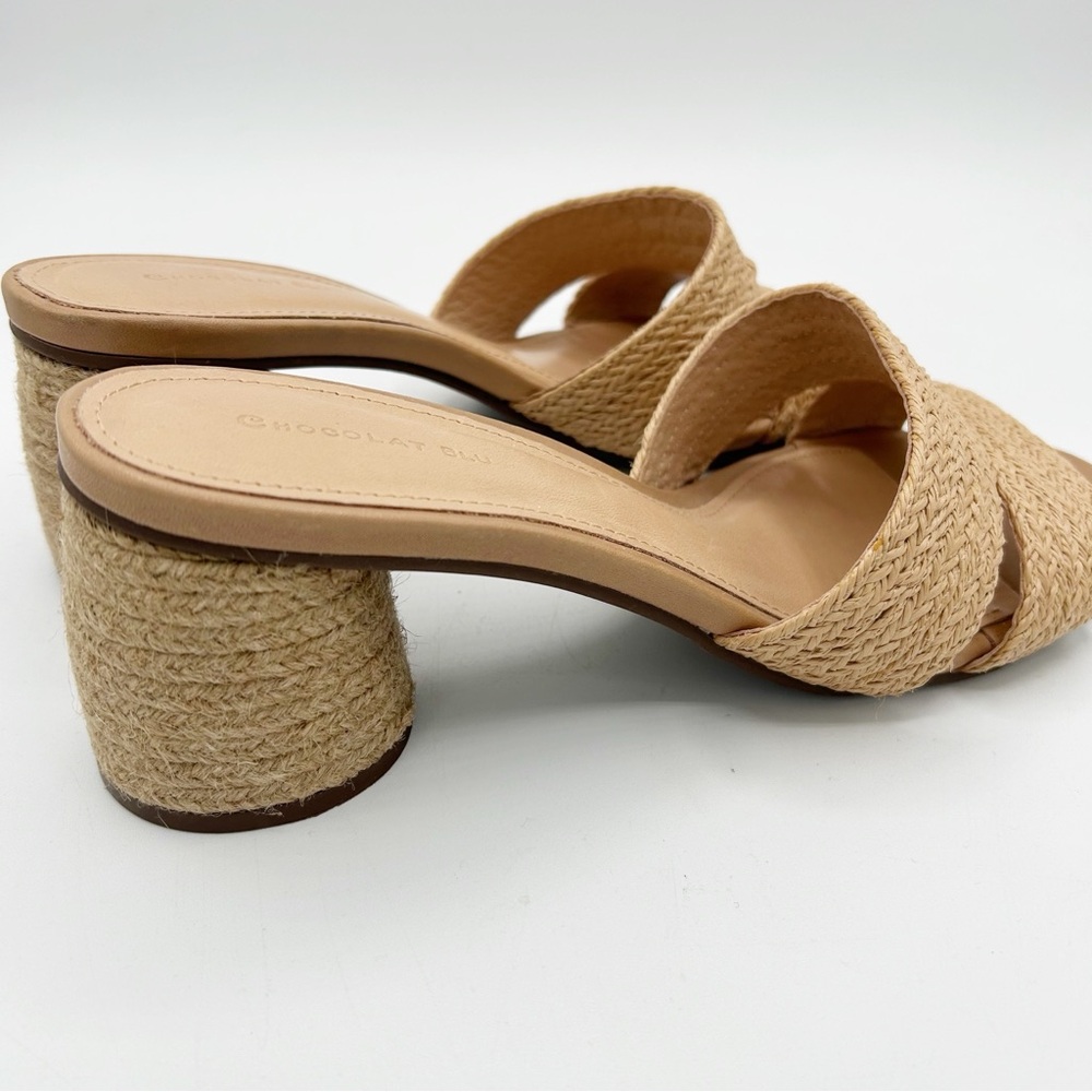 Chocolat Blu Tan Woven Sandals - Picture 4 of 5